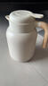 小北家小北家保溫壺燜茶壺陶瓷內(nèi)膽家用大容量保溫瓶水壺暖壺暖瓶咖啡壺 白色 1500ml 曬單實拍圖