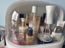 綠野客日本進(jìn)口化妝品收納盒透明防塵桌面口紅梳妝臺化妝刷子收納 北歐灰(大號) 曬單實(shí)拍圖