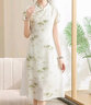 秋芙羅媽媽夏裝旗袍領(lǐng)連衣裙50-60歲中老年人女裝裙子衣服母親節(jié)禮物 曬單實(shí)拍圖