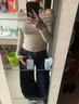 妙奕嘉一字肩上衣露肩純欲打底衫女針織衫秋季女裝修身洋氣款可外穿內搭 一字肩辣妹性感針織上衣【杏色】 M 【建議100-115斤】 曬單實(shí)拍圖