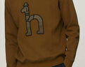 哈吉斯（HAZZYS）男裝 春秋款大狗LOGO上衣休閑戶(hù)外圓領(lǐng)衛衣男ABTZE0BCF02 卡其色KK L (175/96A 48) 曬單實(shí)拍圖