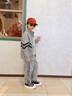 G.DUCKKIDS小黃鴨男童秋冬套裝運(yùn)動(dòng)裝兒童衣服中大童男孩休閑加絨加厚兩件套 灰色 110 尺碼4~5歲【100-110cm】 曬單實(shí)拍圖