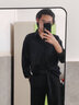 巨楠襯衫男春夏季新款冰絲痞帥潮流免燙襯衣長(zhǎng)袖寬松垂感大碼休閑 黑色 XL 曬單實(shí)拍圖