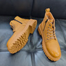 楓葉楓葉馬丁靴男鞋春季新款潮流百搭休閑鞋防滑耐磨厚底高幫靴子男 土黃【標準皮鞋碼】 41 曬單實(shí)拍圖