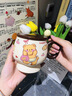 小野七天黃油熊熊帶蓋勺馬克杯陶瓷杯伴手生日禮物送人小熊水杯早餐咖啡杯 杯【購物小熊+勺+蓋】 1個 450ml 曬單實拍圖