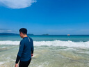 TOSWIM拓勝男士泳衣泳褲溫泉套裝沖浪服防尷尬可下水健身衣 銀光藏青3XL 曬單實(shí)拍圖