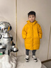 G.DUCKKIDS小黃鴨童裝兒童羽絨服男童中長款加厚男孩外套冬季寶寶小惡魔衣服 黃色 90 建議1~2歲【 80-90cm】 曬單實拍圖