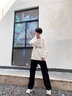 京抖貓 衛衣男長(cháng)袖T恤男士秋季打底衫男裝潮流潮牌男生韓版潮流青少年 白色 L 曬單實(shí)拍圖