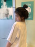 LDBE2025新款重磅純棉夏季美式復(fù)古高街短袖t恤女寬松hiphop半袖上衣 白灰色【純棉】 L（100-120斤） 曬單實拍圖