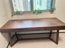 源氏木語(yǔ)實(shí)木書(shū)桌書(shū)房家用寫(xiě)字桌意式輕奢長(cháng)方形辦公桌1.8m【黑胡桃木】 曬單實(shí)拍圖