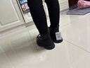 百麗童鞋冬兒童靴子馬丁靴加絨皮靴男女童保暖時(shí)尚短靴 黑色37 曬單實(shí)拍圖