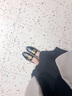 XMXE品牌樂福鞋女2024夏季新款英倫風(fēng)小皮鞋女百搭中跟方頭粗跟單鞋 黑色(2.5CM) 34 曬單實(shí)拍圖