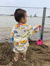 Q21速干透氣兒童防蚊褲男女童寶寶長褲子束腳寬松排汗春夏季新款 松石灰 90 曬單實(shí)拍圖