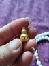 貝羅綺黃金三通999足金佛頭佛珠佛嘴佛塔3D硬金轉(zhuǎn)運珠配件DIY佛串文玩 萬字三通寬11毫米*長19毫米1.96g 曬單實拍圖