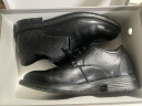 红蜻蜓男士正装商务皮鞋德比鞋婚鞋内增高男鞋 WTA7376 黑色38 实拍图