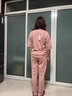 莫代爾2026年睡衣女夏季純棉短袖休閑媽媽女士家居服春秋寬松長(cháng)褲可出門(mén) R62116豆沙 L (165) 曬單實(shí)拍圖