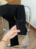 戚朵（QiDuo）加絨秋冬季高腰小腳褲女外穿小黑褲鉛筆褲外穿保暖厚款打底褲 松緊腰-加絨長(cháng)褲(厚絨款) M(建議95-105斤) 曬單實(shí)拍圖