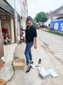 蜘蛛王女鞋尖頭高跟鞋女25年秋季新款牛皮淺口粗跟皮鞋女通勤工裝鞋 黑色 39 曬單實拍圖