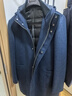 雅戈爾（YOUNGOR） 大衣男士 秋冬季青年男休閑羽絨大衣 藏青 180/100A 曬單實(shí)拍圖