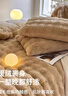 無(wú)印良品高克重兔毛絨四件套冬季加厚保暖床單被套雙面絨床笠被罩床上用品 香檳色【雙面加絨保暖 掉毛包賠】 1.8m床單款四件套-被套200*230cm 曬單實(shí)拍圖