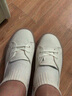 TLOUU 潮小白鞋女淺口一腳蹬平底單鞋大碼休閑女鞋軟底防滑護(hù)士孕婦鞋 米白色 38 曬單實(shí)拍圖