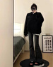 PMOG黑色顯瘦微喇叭牛仔褲女2025新款女裝夏季小個(gè)子顯瘦女褲子夏季女 黑色[長(zhǎng)褲]推薦身高156165 L [建議106115斤] 曬單實(shí)拍圖