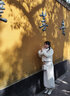 達芙妮（DAPHNE）馬丁靴瘦瘦靴女2025年新款秋冬百搭粗跟圓頭英倫風(fēng)時裝靴女 米白色 (跟高5厘米) 37 標準碼 曬單實拍圖