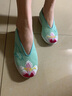 內(nèi)聯(lián)升 布鞋女大魚海棠系列傳統(tǒng)老北京手工千層底古風(fēng)繡花女鞋DY8218 綠色 35 曬單實(shí)拍圖