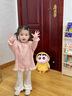 幼歌（YOUGE）嬰幼兒秋季新款復古愛(ài)心花邊喇叭褲彈力舒適兒童褲子潮 淺杏白 90 cm 曬單實(shí)拍圖