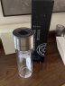 ZSR高硼硅雙層玻璃杯一鍵開蓋車載防止摔茶杯茶水分離鋼化玻璃泡茶杯 【雙層】一鍵開蓋-500毫升-升級 曬單實拍圖