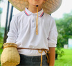 忻悅晴男童白色polo衫打底兒童T恤長(cháng)袖棉女童翻領(lǐng)校服小學(xué)生t春秋 撞色領(lǐng)polo衫長(cháng)袖 150 曬單實(shí)拍圖