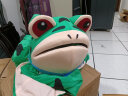 威柯青蛙人偶服装青蛙卡通玩偶服装儿童玩偶成人蛤蟆充气毛绒头套网红 升级双风机+充电宝-绿色-155-170 实拍图