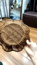 昱博晏仿藤編水果盤(pán)零食擺放盤(pán)收納盤(pán)家用果籃子客廳下午茶點(diǎn)心盤(pán)干果盤(pán) 仿藤編梅花籃盤(pán)【大中小三件套】 曬單實(shí)拍圖