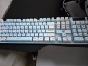 银雕(YINDIAO) K500键盘彩包升级版 机械手感 游戏背光电竞办公 USB外接键盘 全尺寸 蓝白双拼白光有线键盘 实拍图