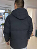 李寧火鍋羽絨服男短款2025春季新款連帽加厚戶外防寒鴨絨保暖運動服 黑色 L/175 曬單實拍圖
