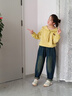 小豬彼特女童牛仔褲春秋老爹褲2025新款秋裝兒童寬松褲子中大童休閑哈倫褲 13060深藍(lán)色【春秋款】 130 cm 曬單實(shí)拍圖
