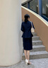 法莎羅兒（FASLOV）春夏季西服連衣裙2024新款職業(yè)套裝主持人正裝售樓工作服高檔裙子 單件裙子 S 曬單實(shí)拍圖