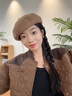 SOOKI氣質(zhì)貝雷帽女秋冬帽子法式復(fù)古風(fēng)畫家帽春秋毛呢蓓蕾帽百搭顯臉小 駝色 均碼【56-60CM】 曬單實(shí)拍圖