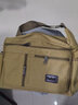 軒派 單肩包男士帆布包 韓版商務(wù)多功能ipad電腦包大容量多層次斜挎包 卡其色 曬單實(shí)拍圖