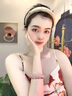 CHOMEL KINSEY郁金香粉色水蜜桃瑪瑙手鐲玉手鐲子女胖圓條高冰透玉鐲生日禮物女 圈口52-53 下單前-測(cè)量手圍 曬單實(shí)拍圖