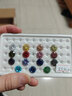 15種顏色鋯石組合 4~10mm 5A圓形超閃diy合成立方氧化鋯 人造寶石 10毫米(一套，15色各一粒) 曬單實(shí)拍圖