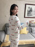 朱阿姨 女童秋衣秋褲套裝春秋保暖內(nèi)衣兩件套兒童睡衣中大童女孩棉毛衫 白底櫻桃 175 曬單實拍圖