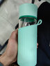 蘇泊爾（SUPOR）玻璃杯隨行耐熱杯男女學(xué)生喝水杯帶提手水杯子 KC42AK2泡茶杯 艾草綠 曬單實(shí)拍圖