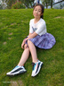 【JK制服官方】正版JK制服套裝學(xué)院風(fēng)格裙水手裙全套百褶裙女學(xué)生日系不良少女正統(tǒng)校服童女 咩啊+領(lǐng)結(jié)+短袖襯衫 M【尺碼偏小】 曬單實拍圖