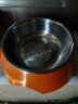 SUPERDESIGN狗碗猫碗泰迪金毛大型犬不锈钢双碗宠物狗狗用品猫食盆狗食盆 橘色-S号（体重5斤以下） 实拍图