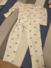 红豆儿童睡衣男女童春夏薄款纯棉家居服套装长袖裤空调服J3225白色160 实拍图