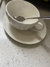 蓮澤 英式風(fēng)格陶瓷咖啡杯碟 田園風(fēng)格薄瓷水杯 花茶杯子 辦公送禮咖啡杯碟 簡(jiǎn)約描金迷你杯子 【純白】單杯+勺 配不銹鋼直勺 曬單實(shí)拍圖