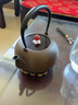 山本堂日本進(jìn)口工藝鐵壺 鑄鐵無涂層手工煮茶燒水泡茶老壺日本南部鐵器 系目紋鐵壺 曬單實拍圖