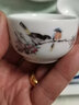 恒古（Heregur） 青花陶瓷茶杯品茗杯小號茶鐘袖珍型6只裝主人杯茶盞茶碗潮汕功夫茶家用中式復(fù)古風(fēng) 紅壽添香（28ml）6個裝 曬單實拍圖