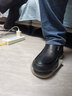 男士加肥加大碼皮鞋寬松型休閑皮鞋男軟面皮寬頭大碼頭層牛皮軟底透氣真皮男士商務(wù)男鞋超大碼特大號特大 黑色 41 曬單實(shí)拍圖